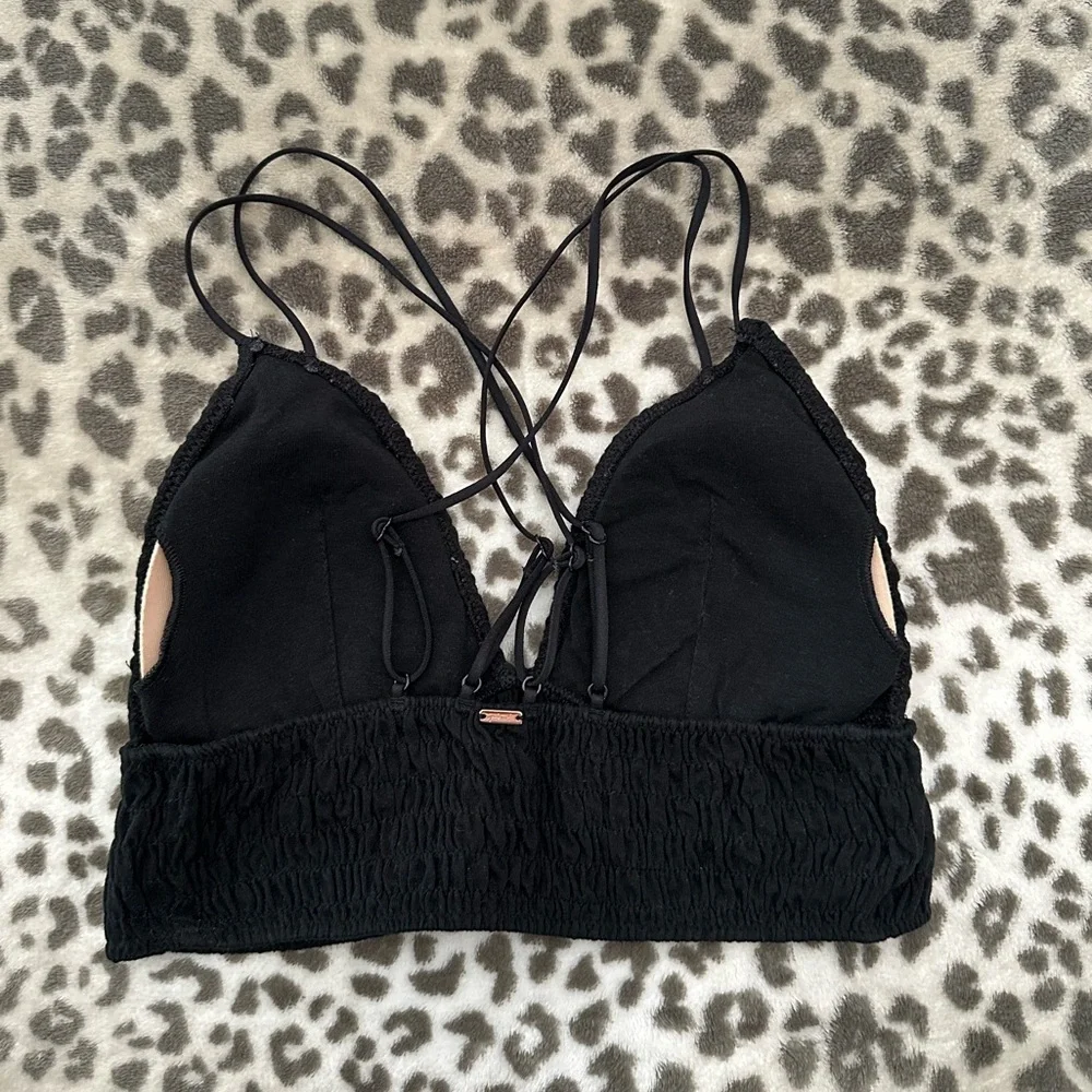 PINK Victoria’s Secret Smocked Bralette in Black Size Medium Women’s - Picture 5 of 17